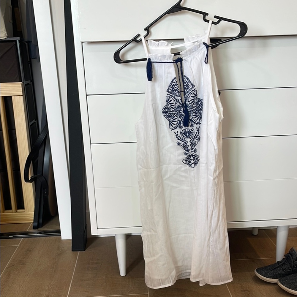 Mahina Cream Halter Sundress Resort Wear